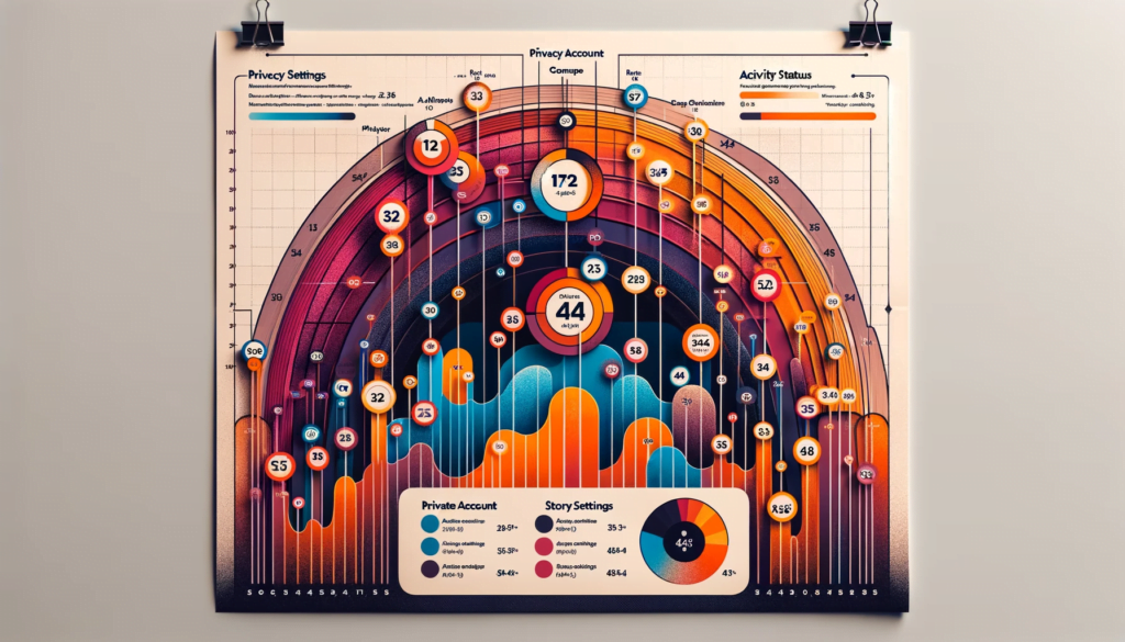 Heatmap comparing Instagram privacy settings usage across different age groups.