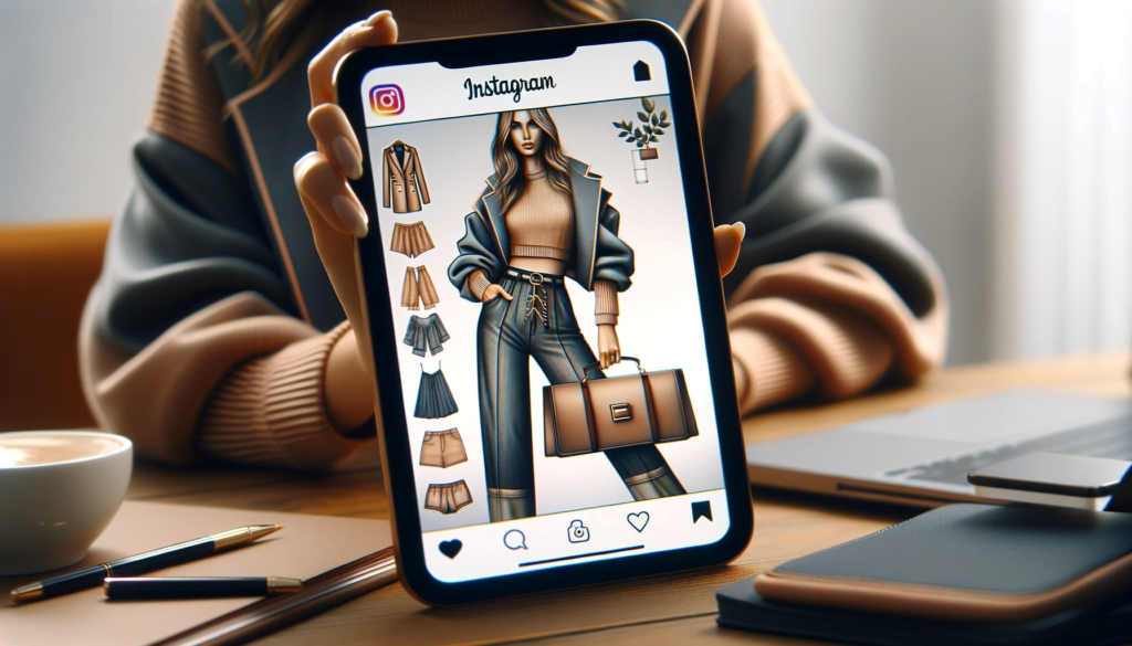 Fashion Influencer showcasing Trendy Outfit on Instagram, highlighting Fashion Trends and Style.