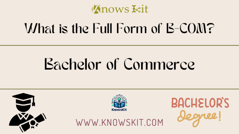 B-COM: Bachelor of Commerce