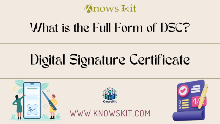 DSC : Digital Signature Certificate