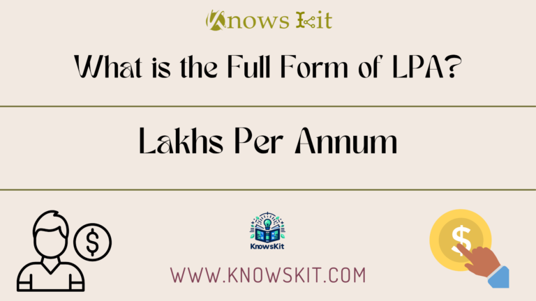 LPA : Lakhs Per Annum