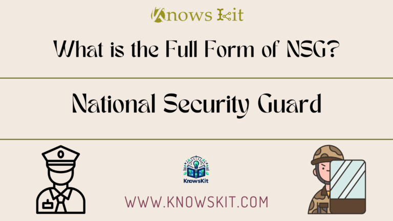 NSG: National Security Guard