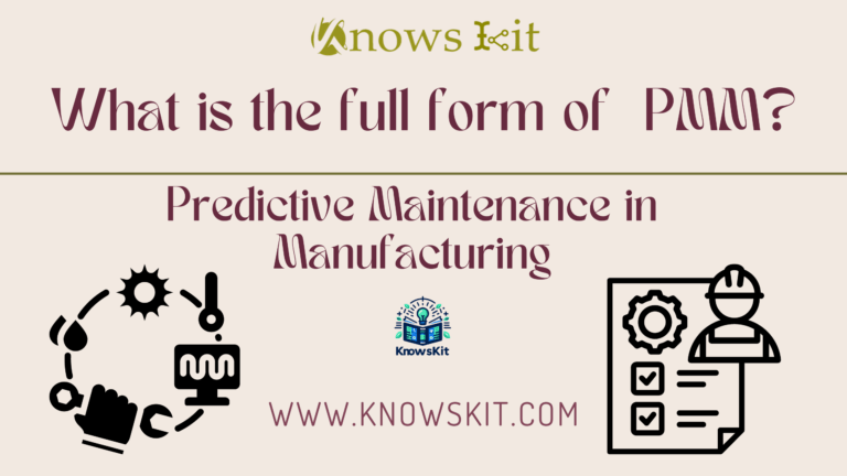 PMM : Predictive Maintenance in Manufacturing