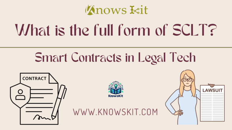 SCLT : Smart Contracts in Legal Tech