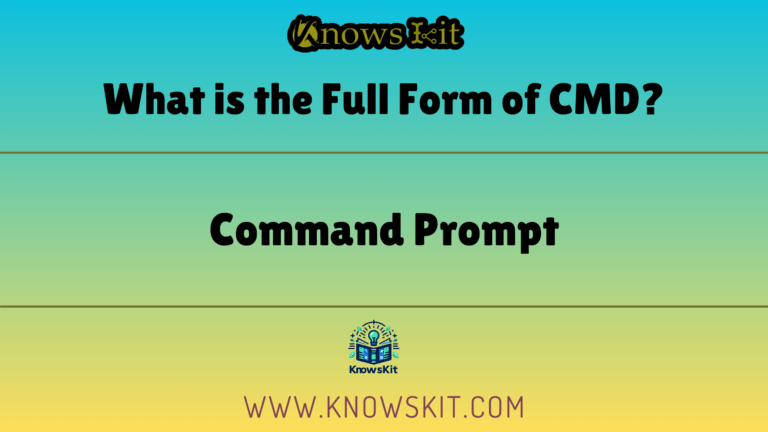 What is the Full Form of CMD