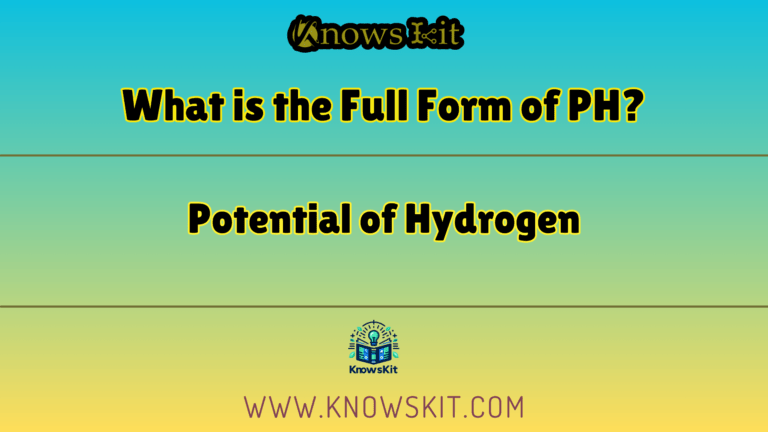 What is the Full Form of PH