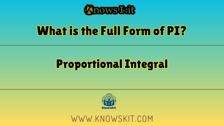 What is the Full Form of PI