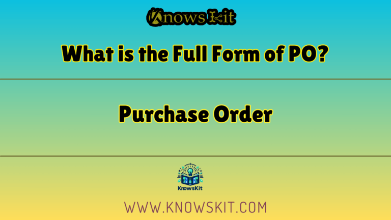 What is the Full Form of PO