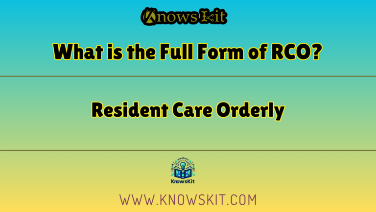 What is the Full Form of RCO