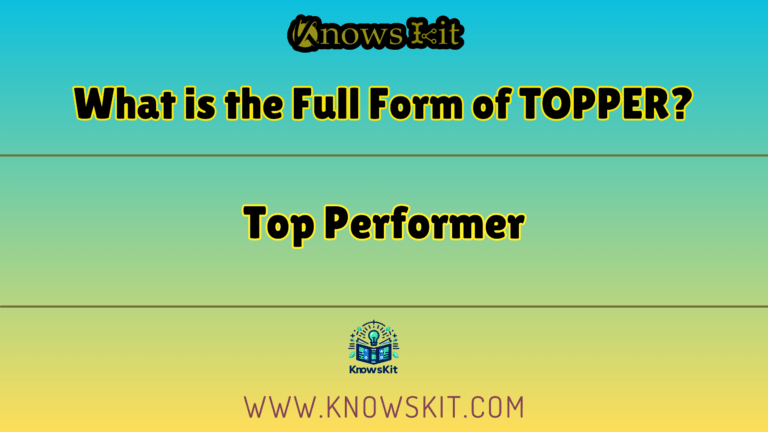 What is the Full Form of TOPPER